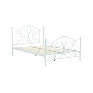 Łóżko metalowe PANAMA 140x200 - biały