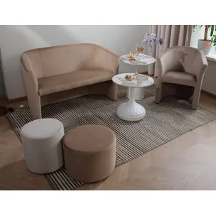 Sofa TM-2 Velvet - ciemny beżowy Bluvel 40