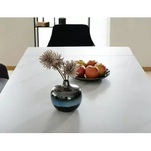 Stół rozkładany LACONI 160/220x90- biały/czarny