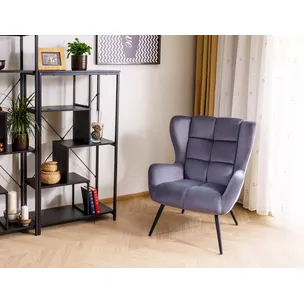 Fotel LOUIS Velvet - szary Bluvel 14