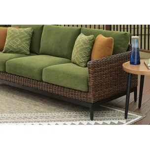 Sofa ogrodowa 3-osobowa HORIZON HALL P572-838 - zielony/brązowy