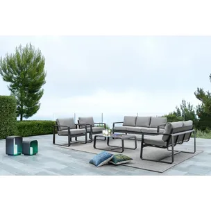 Sofa ogrodowa 3-osobowa MERRIGAN - grafitowy