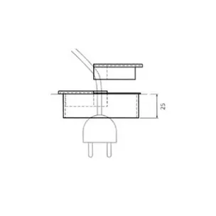 Przepust kablowy 6796 - chrom mat lakier / fi 80 mm