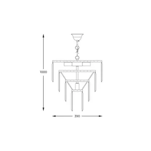 Lampa wisząca AMEDEO 17106/4+1-GLD - złoty