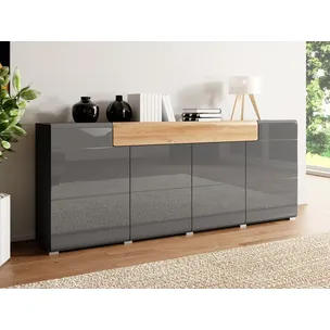 Komoda TOLEDO WM 25 - antracyt połysk