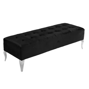Pufa podłużna tapicerowana POUF006 - czarny