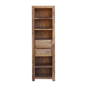 Regał drewniany z dwiema szufladami MODENA - palisander teak