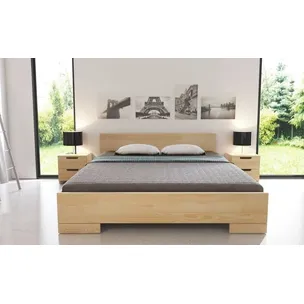 Łóżko drewniane sosnowe ze skrzynią na pościel SPECTRUM Maxi&Long ST 180x220 - biały