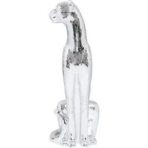 Dekoracja stojąca MOSAIK WELCOME PANTHER LEFT XL - srebrny