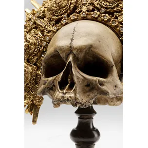 Dekoracja stojąca KING SKULL - złoty/brązowy