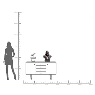 Figurka dekoracyjna SMOKING GORILLA - czarny