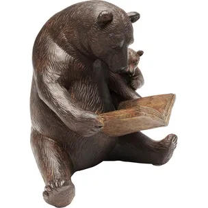 Figurka dekoracyjna READING BEARS - brązowy