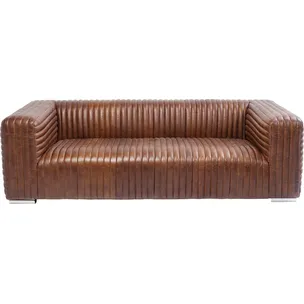 Sofa 3-osobowa skórzana MALIBU - brązowy
