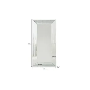 Lustro wiszące LINEA 100x200 - srebrny
