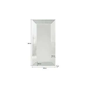 Lustro wiszące LINEA 100x200 - srebrny