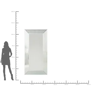 Lustro wiszące LINEA 100x200 - srebrny