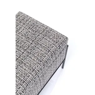 Ławka ze schowkiem BUTTONS STORAGE 80x40 - czarny/biały