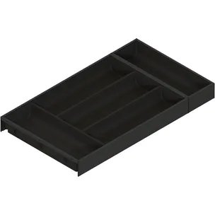 AMBIA-LINE wkład na sztućce do szuflady standardowej, do LEGRABOX/MERIVOBOX, tworzywo sztuczne/stal, 5 przegródka na sztućce, dł.=550 mm, szerokość=300 mm+czarny mat*P/U: 1