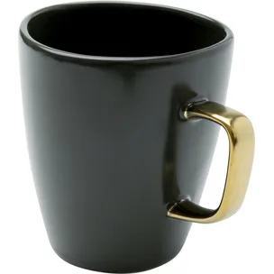 Kubek z uchwytem VIBRATIONS 380 ml - ciemnozielony/złoty