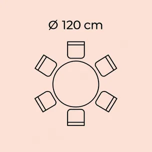 Stół okrągły CONO 120 cm - orzech