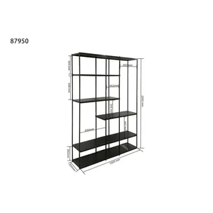 Regał OSLO 150 cm - czarny