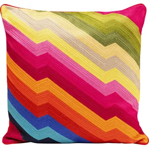 Poduszka dekoracyjna ARTISTIC ZIG ZAG 50x50 cm - wielokolorowy
