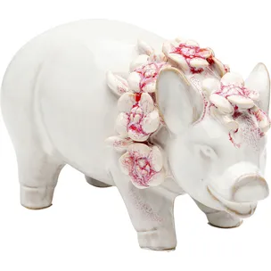 Figurka dekoracyjna HAWAII PIG 11 cm - biały