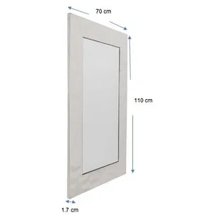 Lustro ścienne CALDERA 70x110 - srebrny