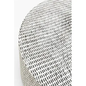Stolik kawowy okrągły PIANO 76 cm - biało-czarny