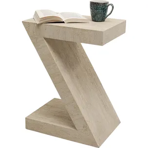Stolik boczny TRAVERTINO Z 44x33 - beżowy