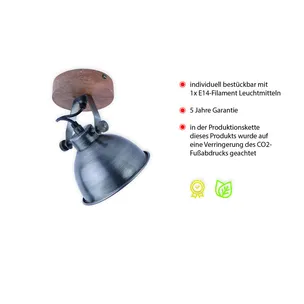 Lampa sufitowa SAMIA 11981-77 - stalowy/naturalny