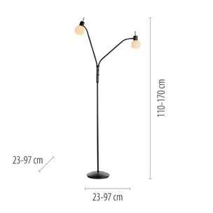 Lampa podłogowa LOKI 12158-18 - czarny