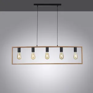 Lampa wisząca FRANKY 15653-18 - czarny/naturalny