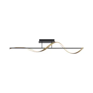 Lampa sufitowa Q-SWING 6385-13 - antracyt/mosiądz