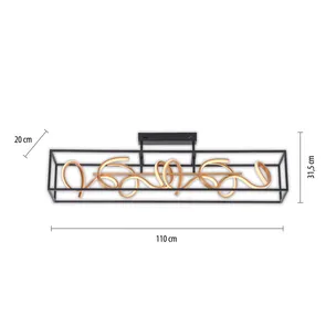 Lampa sufitowa SELINA 6473-18 - czarny/złoty