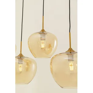 Lampa wisząca SPHERE AMBER 5 - bursztynowy