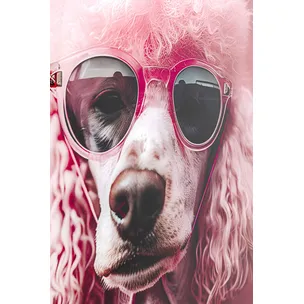 Obraz szklany PINK POODLE 40x50
