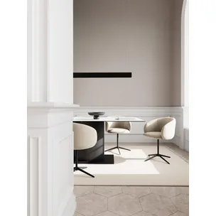 Stół z ceramicznym blatem MARBELLA 200x100 - szary/czarny