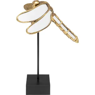 Dekoracja DRAGONFLY MIRROR 41 cm - złoty/lustrzany