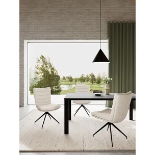 Krzesło obrotowe GRAFTON - kremowy
