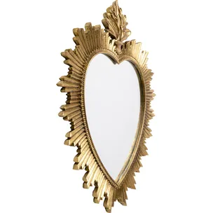 Lustro ścienne HEART MIRROR 49x54 - złoty