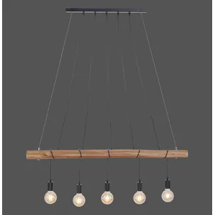 Lampa wisząca DAMIAN 15515-18 - naturalny/czarny