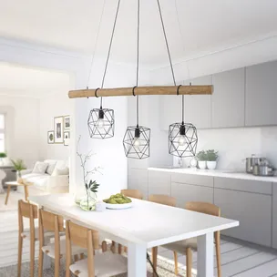 Lampa wisząca EDGAR 15503-18 - naturalny/czarny