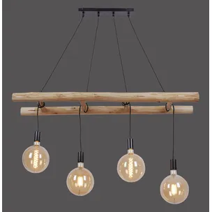 Lampa wiszaca EDGAR 15025-18 - naturalny/czarny