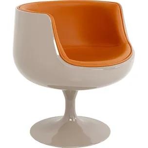 Fotel obrotowy CLUB ORANGE - pomarańczowy/szary