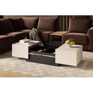 Stolik kawowy rozkładany EKO 96 90x58 - kaszmir/czarny onyx