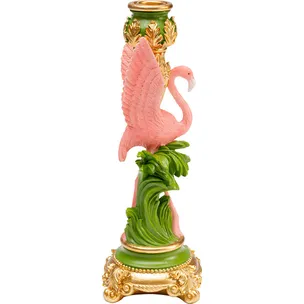 Świecznik TROPICAL FLAMINGO 29 cm - wielokolorowy