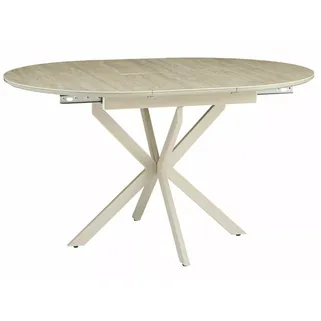 Stół okrągły rozkładany GASTON CERAMIC 100/135x100 - beż połysk / kaszmir Wymiary: - średnica: 100 cm - długość po rozłożeniu: 135 cm - wysokość:...