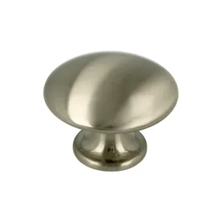 Gałka FAUSTO 24220 - stal szczotkowana / fi 30 mm    Wymiary: - średnica: 30 mm - wysokość: 22 mm   Materiał: metal (stop cynku i aluminium)   Kolor...