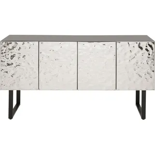 Komoda 4-drzwiowa CARINO - srebrny Wymiary: - szerokość: 151 cm - głębokość: 41 cm - wysokość: 80 cm Materiał: - korpus / fronty / półka: MDF...